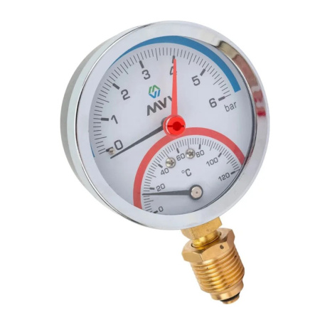 Картинка Термоманометр радиальный до 6 бар +120 °С диаметр корпуса 80 мм g1/2 RTM.80.12006.04 MVI