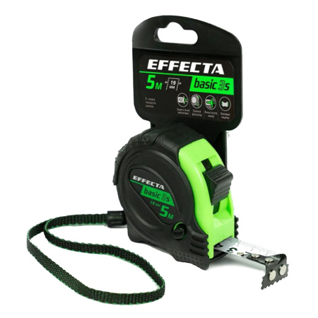 Рулетка 19х5000 мм с магнитом EFFECTA Basic