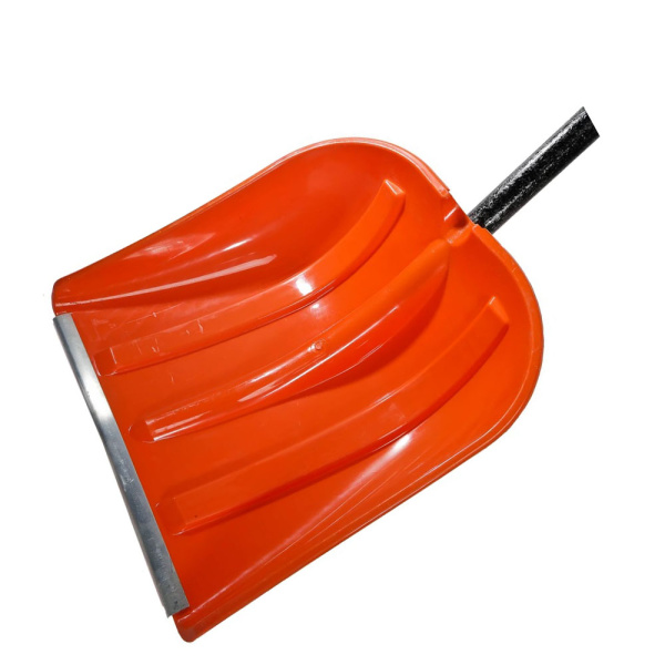 Картинка Лопата снеговая алюминиевый черенок и ручка 41х41,5 Оранжевая Sturm