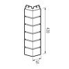 Картинка Угол наружный ТЕХНОНИКОЛЬ КАМЕНЬ 440х135х140 мм Умбрия