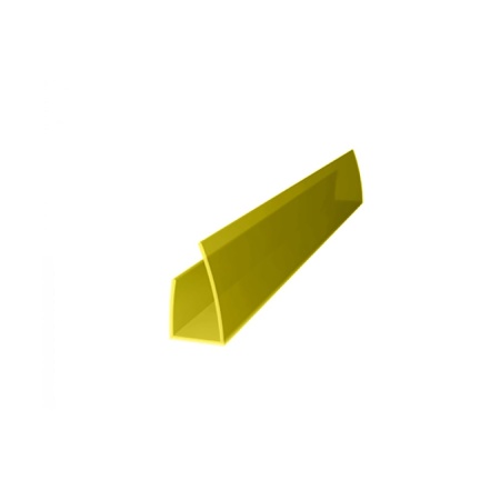 Профиль торцевой Желтый 2100х10 мм поликарбонат РоялПласт