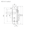 Картинка Замок врезной 200-68 Правый НОРА-М