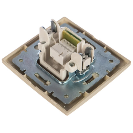 Картинка Lezard MIRA розетка телефонная RJ11 Слоновая кость 701-0303-137