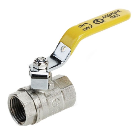 Кран шаровой для газа 1/2' ВВ ручка AQUALINK