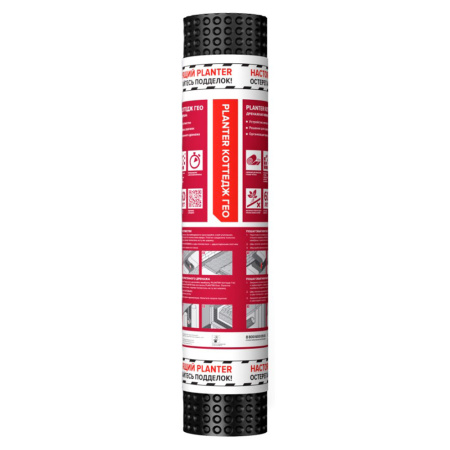 Мембрана профилированная 1,5х8 м шип 8,5 мм плантер Коттедж ГЕО для гидроизоляции ТЕХНОНИКОЛЬ