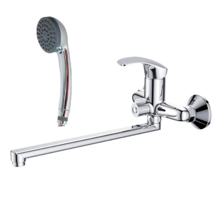 Смеситель для ванны длинный излив латунь VALFEX Talitha Chrome VF.2236
