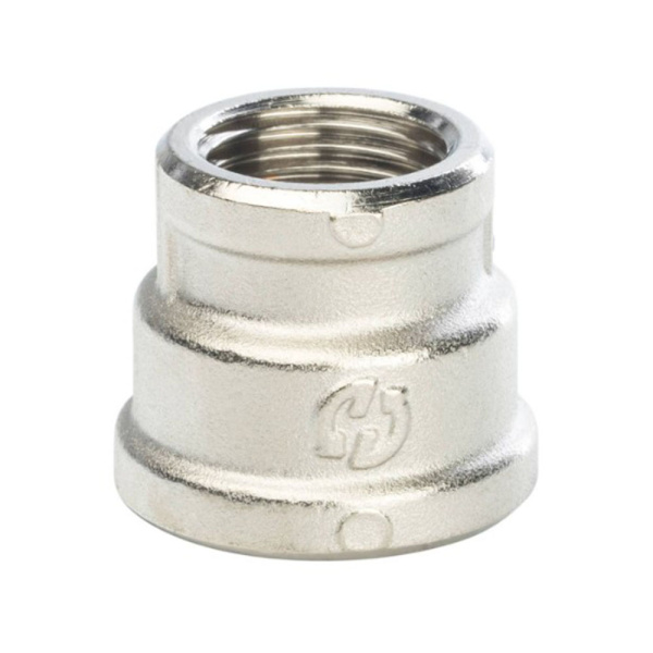 Картинка Муфта переходная ВВ 3/4"х1/2" никелированная STOUT