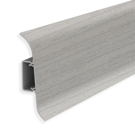 Плинтус К55 Комфорт 2,5 м Ясень серый