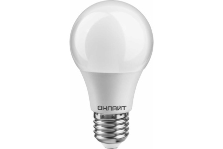 Лампа светодиодная LED 10 вт E27 A60 4000К Холодный свет ОНЛАЙТ