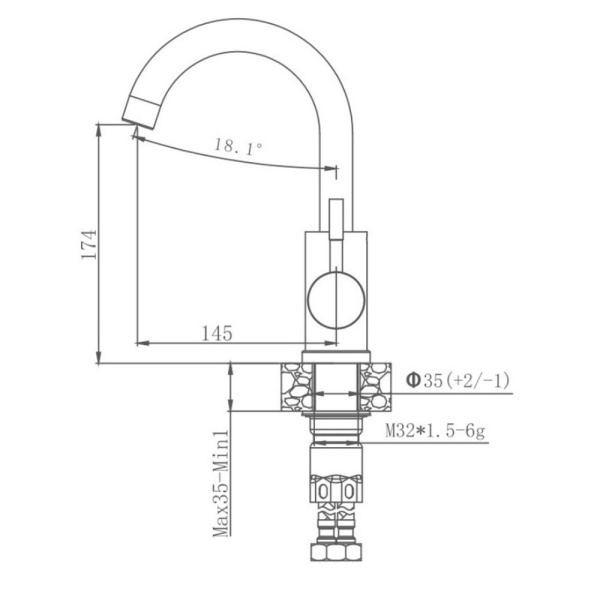 Картинка Смеситель для кухни нержавеющая сталь VALFEX Atria Steel-3