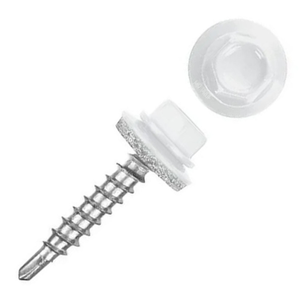 Картинка Саморез кровельный 4,8х35 мм РАЛ 9003 Белый