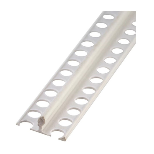 Изображение Профиль маячковый ПВХ 10х3000 мм Белый Картинка Профиль маячковый ПВХ 10х3000 мм Белый