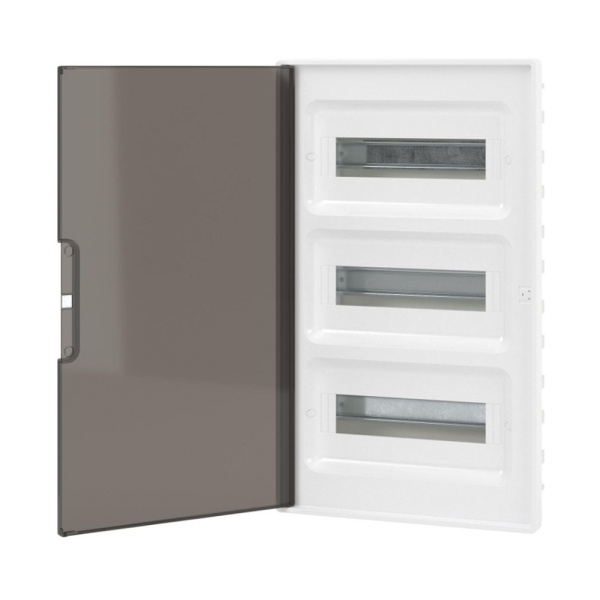 Картинка Корпус пластиковый встраиваемый FRAME ЩРВ-П-36 IP41 тонированная дверь F36B1WD DKC