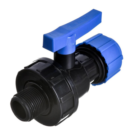 Картинка Кран шаровой компрессионный НР разъемный d 25х3/4" ТПК-АКВА Политэк