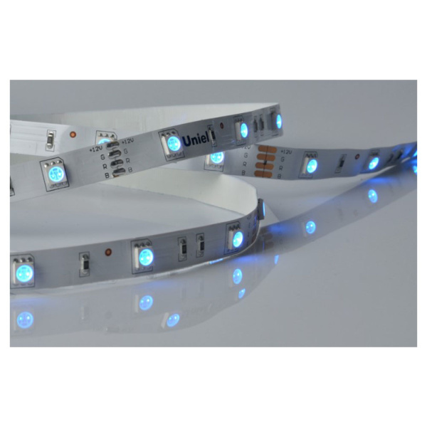 Картинка Светодиодная лента Uniel ULS-M22-5050-30LED-m-10mm-IP20-DC12V-7.2W-m-5M-RGB