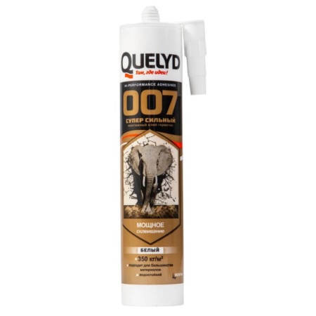 Клей-герметик Супер сильный Белый 400 г QUELYD 007
