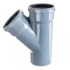 Тройник 110х110/45° для внутренней канализации Серый Политэк