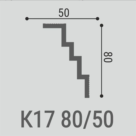 Картинка Карниз Bello Deco К17 80х50х2000 мм