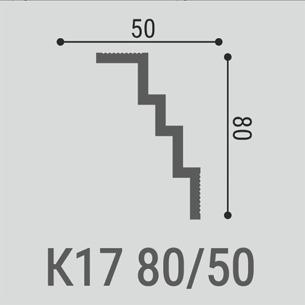 Картинка Карниз Bello Deco К17 80х50х2000 мм