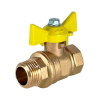 Кран шаровой для газа 1/2" ВР/НР бабочка латунь VALFEX