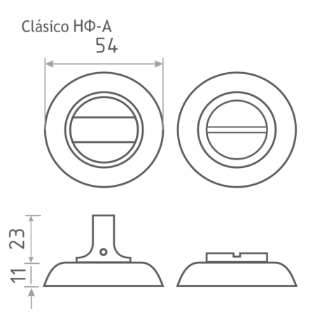 Картинка Накладка под фиксатор НФ-А Старая бронза НОРА-М