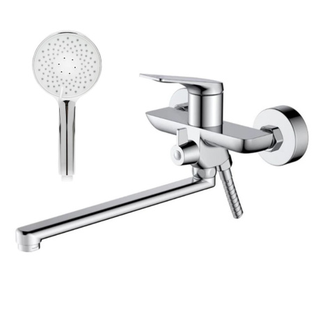 Смеситель для ванны длинный излив латунь VALFEX Adara Chrome VF.22816