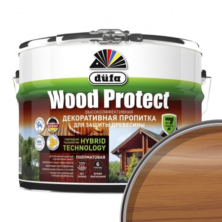 Пропитка декоративная для дерева Dufa Wood Protect Тик 10 л