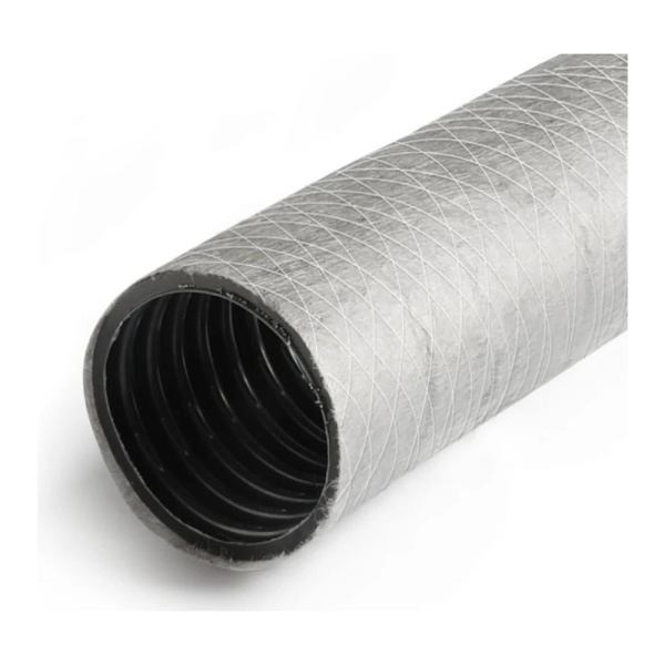 Картинка Дренажная гофрированная труба ДГТ с перфорацией Ø 110 мм в геотекстиле SN4 однослойная