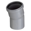 Отвод для внутренней канализации Ø 75х15° Серый Политэк