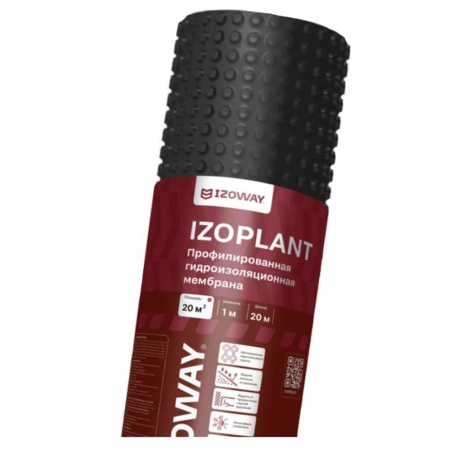 Мембрана профилированная 1х20 м плантер для гидроизоляции IZOWAY IZOPLANT