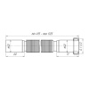 Картинка Гофра с гайкой для сифона 1 1/2"х40 L=495-1325мм АНИ Пласт K114