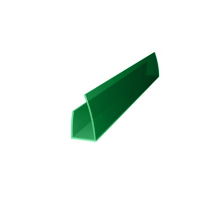 Профиль торцевой Зеленый 2100х8 мм поликарбонат РоялПласт