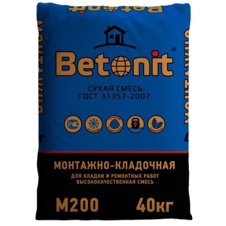 Монтажно-кладочная смесь Betonit М-200 40 кг