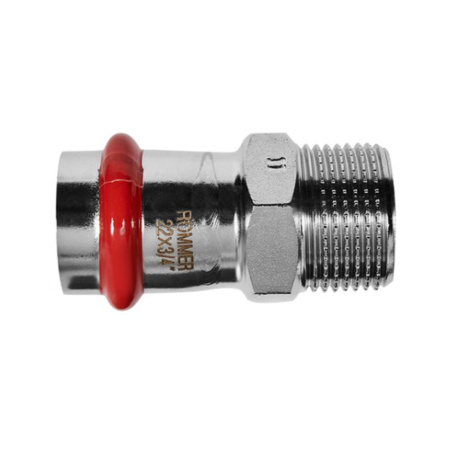 Картинка Переходник ВПр-НР Ø 22х3/4" Нержавеющая сталь пресс ROMMER