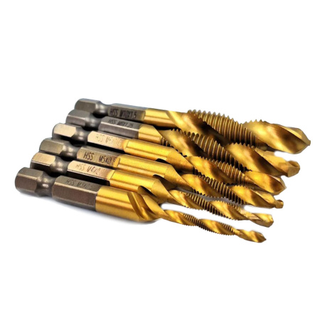 Картинка Набор сверл с метчиком 3,4,5,6,8,10 мм Skole