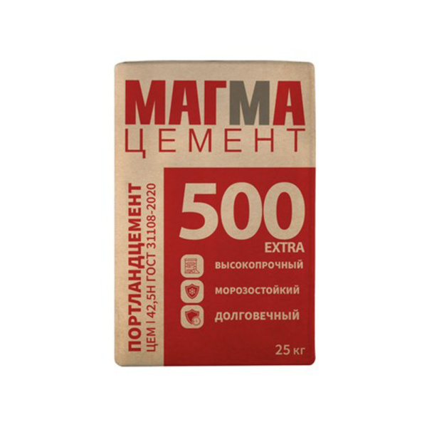 Картинка Цемент М500 МАГМА ЦЕМ I 42,5Н ГОСТ 31108-2020 25 кг