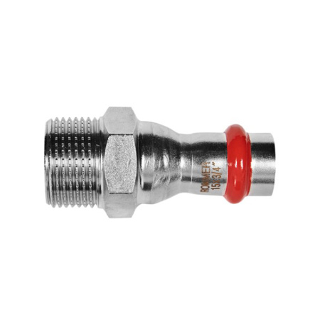 Картинка Переходник ВПр-НР Ø 15х3/4" Нержавеющая сталь пресс ROMMER