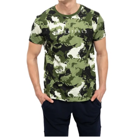 Мужская футболка Зеленый камуфляж размер 54 М5730R