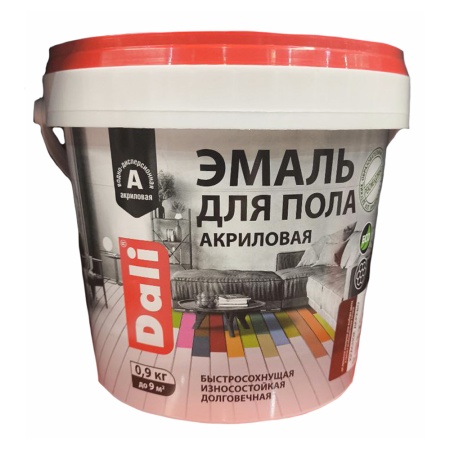 Эмаль для пола акриловая 0,9 кг Красное Дерево DALI