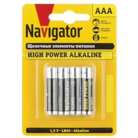 Батарейка тип ААА Alkaline NBT-NE-LR3-BP4 Navigator Group