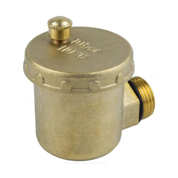 Картинка Воздухоотводчик автоматический латунь Ø 1/2" НР угловой Aquasfera