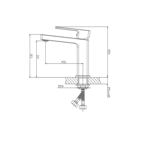 Картинка Смеситель для раковины латунь VALFEX Arcadia Chrome VF.10615