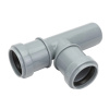 Картинка Тройник 32х32 87° для внутренней канализации Серый Политэк