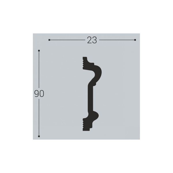 Картинка Плинтус молдинг XPS M1 90/23 2 м Bello Deco