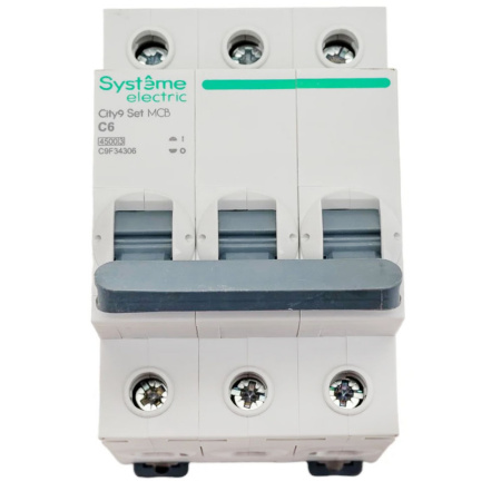 Картинка Выключатель автоматический 3п 6А С 4.5kA 400В City9 Set Systeme Electric