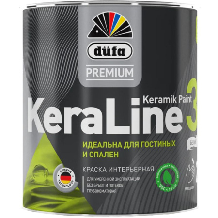 Краска глубокоматовая для стен и потолков 0,9 л BC Düfa Premium Keraline 3