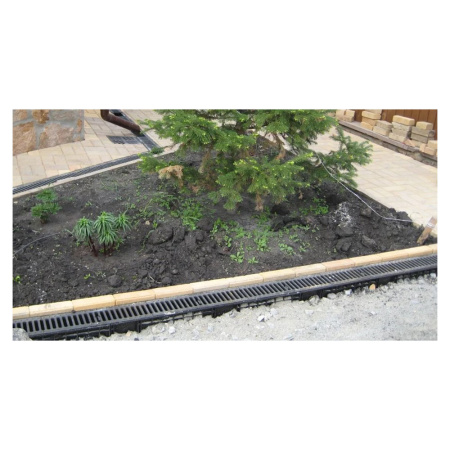 Картинка Решетка для лотка 500x136x15 мм чугунная щелевая DN100 C250 AQUASTOK NORMA