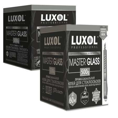 Картинка Клей обойный для стеклообоев обоев под покраску 500 г LUXOL Master Glass Professional