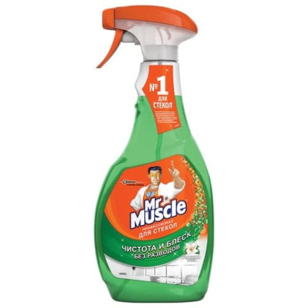 Картинка Мистер Мускул для стекол 500 мл (лесная ягода/утренняя роса)
