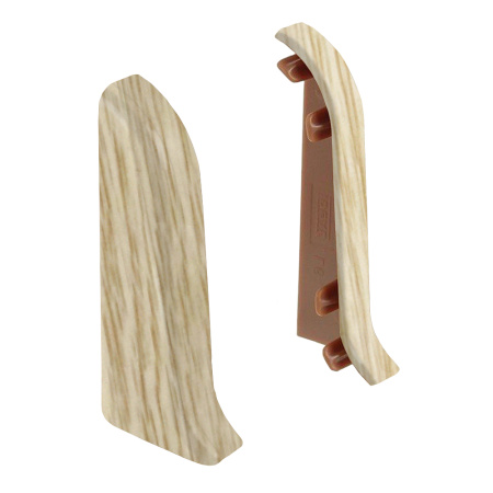 Торцевые заглушки для плинтуса К55 Комфорт 2 штуки Сосна